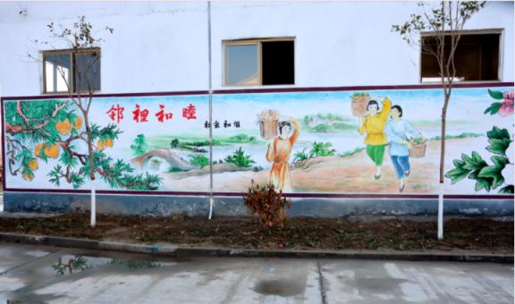 禄丰乡镇文化墙 乡风文明焕发新活力