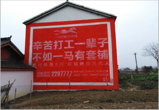 禄丰一马光彩墙体广告